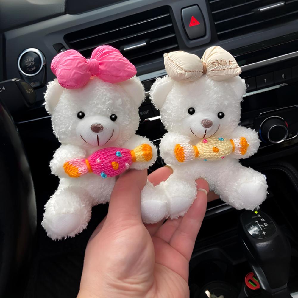 Car Decor Bear Doll,Car Gear Shift Decoration Plush Doll,Wiper Turn Signal Plush Doll Ornaments,For Car Interior Accessorie