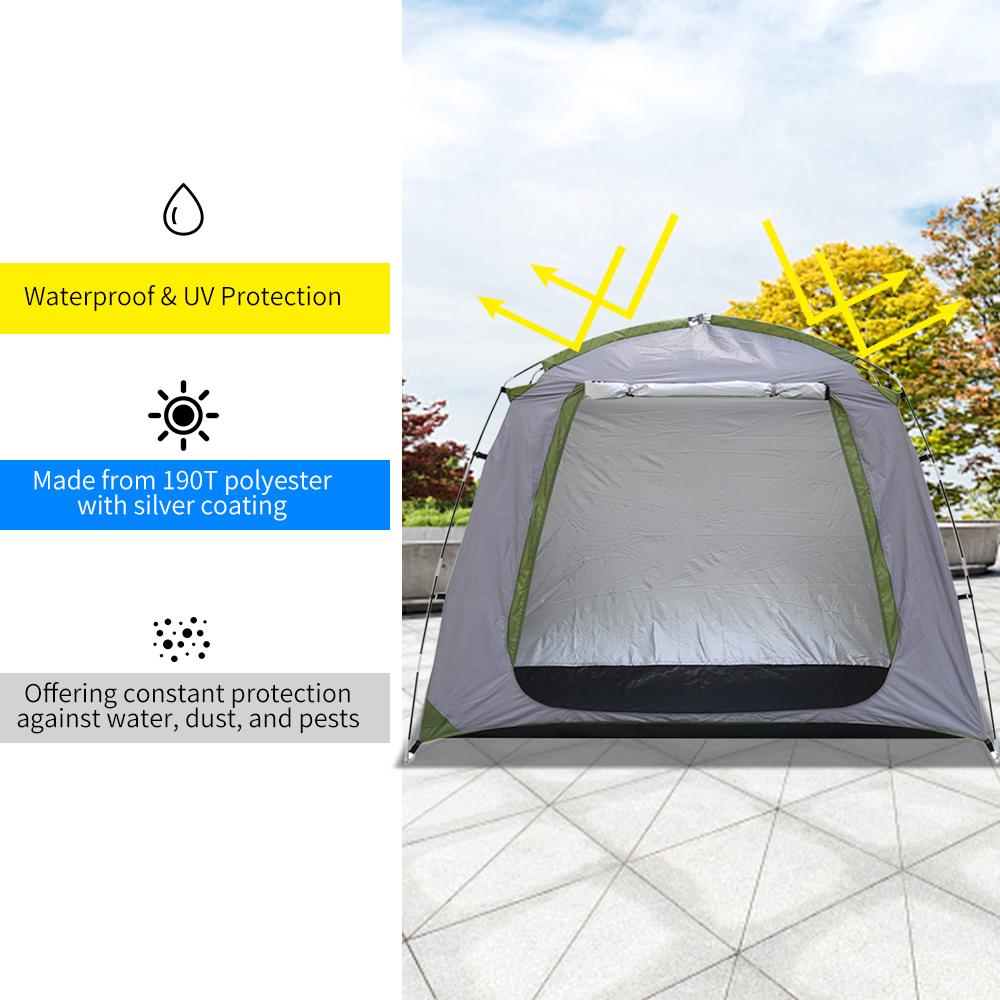 Водонепроницаемый уличный навес для хранения велосипедов, палатка для велосипеда, полиэстер с серебряным покрытием, навес для велосипеда, экономия места, чехол для хранения садовых инструментов для велосипеда