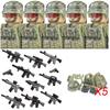 Военные армейские фигурки Строительные блоки Спецназ Призрак Коммандос Солдат Оружие Пистолет Шляпа Щит Пояс АК Мини-кирпичики Игрушка