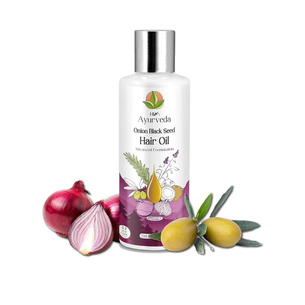 Him Ayurveda Onion Black Seed Hair Oil For Strong Hair 200ml