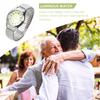 Elderly Night Glow Watches Digital Couple Elastic Band Classic Silver Color Student Casual Quartz Wristwatch Durable