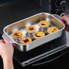 Large Capacity Tray Roasting Tray Roasting Plate Kitchen Bakewares StainIess Steel Material Suitable for Outdoor Picnics