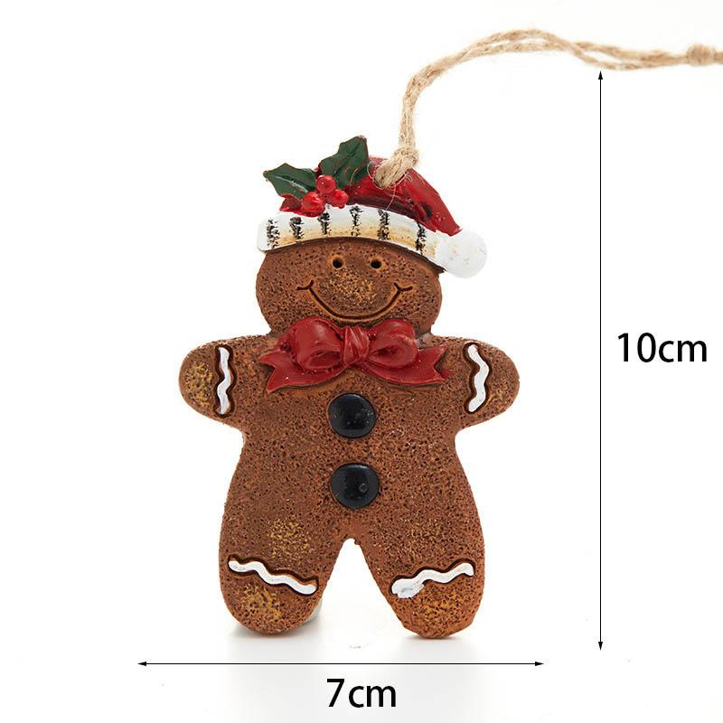 Подвесные украшения для рождественской елки, кулон в виде пряничного человечка из смолы, веселые рождественские украшения для дома, рождественские подарки Navidad Noel