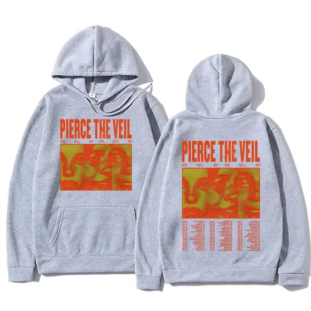 Rock-группа Pierce The Veil Тур Новая Дата Худи Veil Ivory Screamblocks Свитшоты Унисекс С Длинным Рукавом С Капюшоном Уличная Одежда