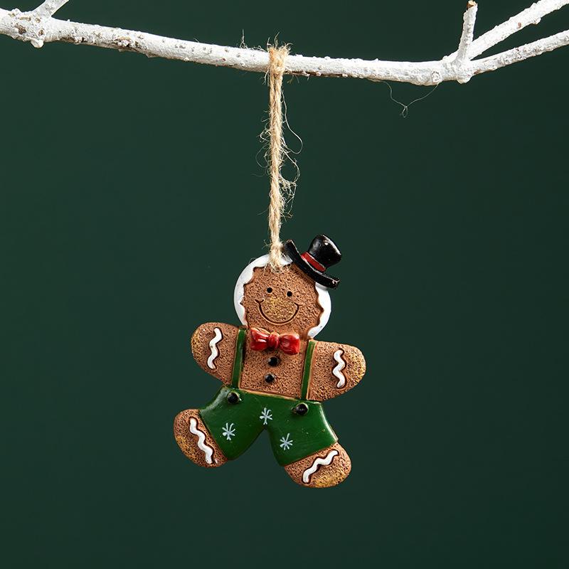 Подвесные украшения для рождественской елки, кулон в виде пряничного человечка из смолы, веселые рождественские украшения для дома, рождественские подарки Navidad Noel