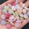 20Pcs Double Hole Loose Beads AB Color Charms Sunflower Beads for Jewelry Making DIY Handcrafted Beading Material