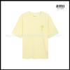 Unisex Cotton Short Sleeve T-Shirt Loose Fit Round Neck Heart Print Casual Tee 2025