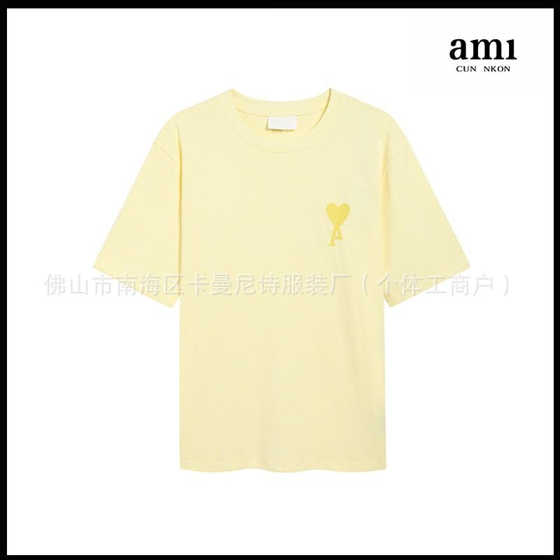 Unisex Cotton Short Sleeve T-Shirt Loose Fit Round Neck Heart Print Casual Tee 2025