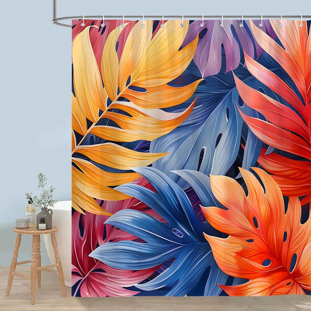 Красивая Цветочная Шторка для Душа Цветущий Цветок Бабочка Лотос Полиэстеровая Ткань Домашние Шторки для Душа Декор для Ванной Комнаты С Крючками