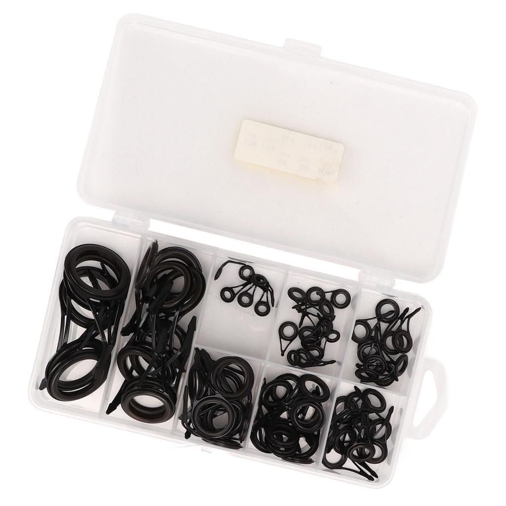 75 PCS Lure Fishing Rod Guide Ring Set Single Leg Stainless Steel Ceramic Guide Rings Fishing Gear