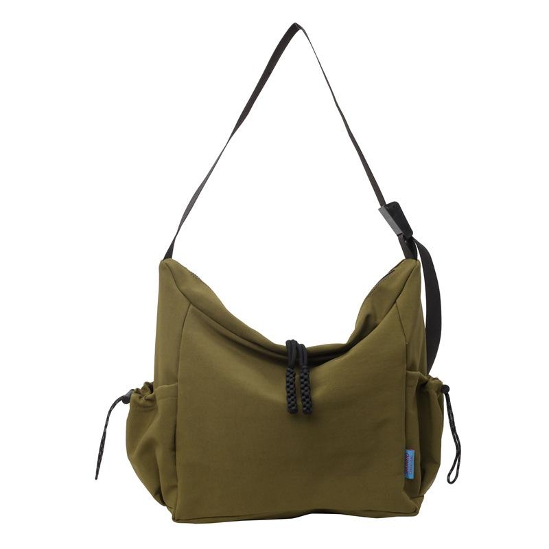 Canvas Large-capacity Fashion Casual Bag 2025 Spring New Versatile Shoulder Messenger Bag Dumpling Bag