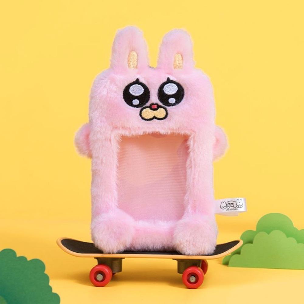 Милый плюшевый чехол для фотокарточки, милый чехол для автобусной двери, модная сумка-брелок, подарок на день рождения