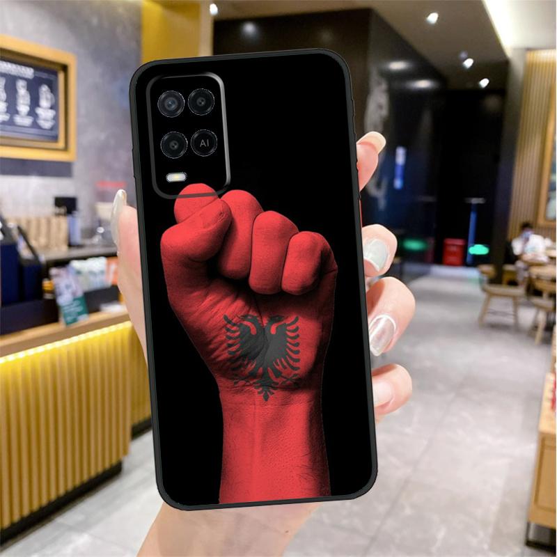 Albanian Flag Case For Oppo A96 A76 A16 A17 A18 A60 A80 A40 A38 A58 A78 A98 A94 A74 A54 A15 A57 A77 A5 Pro