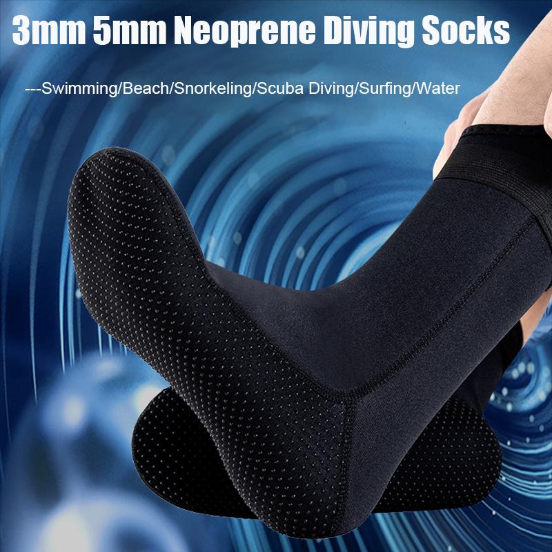 3mm 5mm Neoprene Diving Socks Teenager Non-Slip Beach Wetsuit Water Sport Scuba Snorkeling Surfing Socks Adults