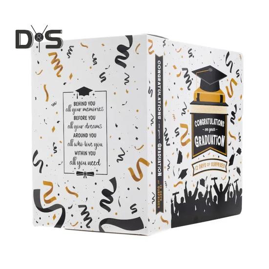 Подарочные коробки на выпускной своими руками 12 пустых кубиков Персонализированные подарки для семьи, друзей Гофрированная картонная коробка для различных угощений, закусок, ювелирных изделий