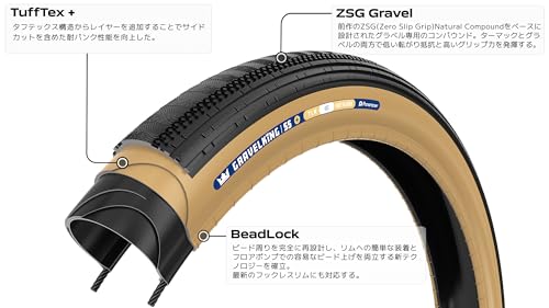 Panaracer Gravel King SS Plus (2-е поколение) 700x40C Бескамерная Готовность Черный/Коричневый F740-GKSS-P-D2
