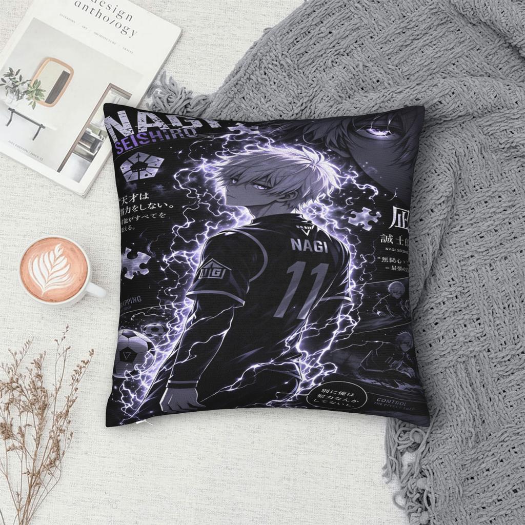 Manga Nagi Seishiro Pillowcases  Retro Trendy Pillow Case For Chair Sofa Home Decor Print Pillow Cover