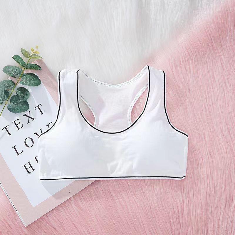 8-14 лет тренировочный бюстгальтер для девочек тонкий ремешок спортивное нижнее белье для подростков полового созревания хлопковый детский бюстгальтер