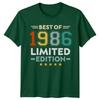 Best Of 1986 Limited Edition Unisexs TShirt 40th Birthday Gift Vintage Tee