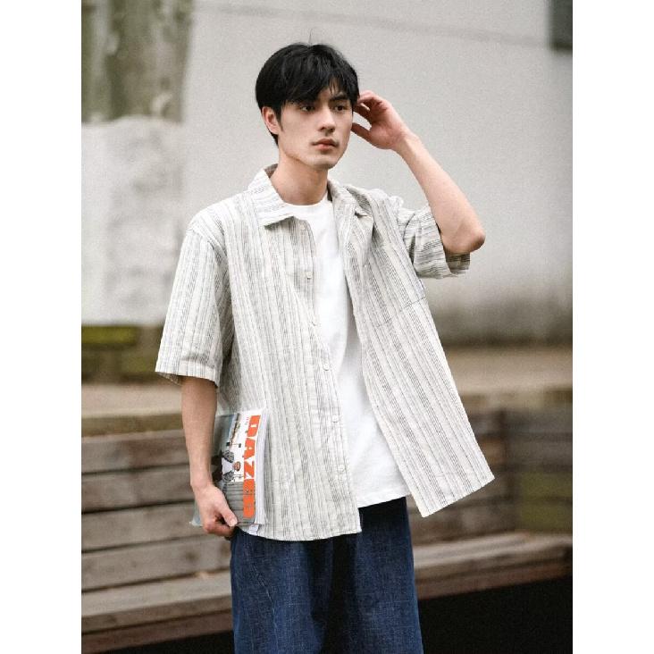 Новая ретро-рубашка для летней мужской одежды, свободный и нишевый дизайн для студентов, забавный мужской топ для верхней одежды