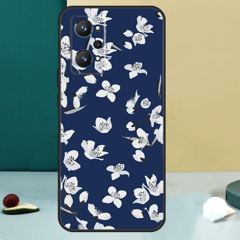 Цветочный чехол с вишневым цветом для Realme 13 12 10 11 14 Pro Plus GT 6 5 6T GT7 Pro C55 C53 C51 C21Y C25S C75 C67 C61