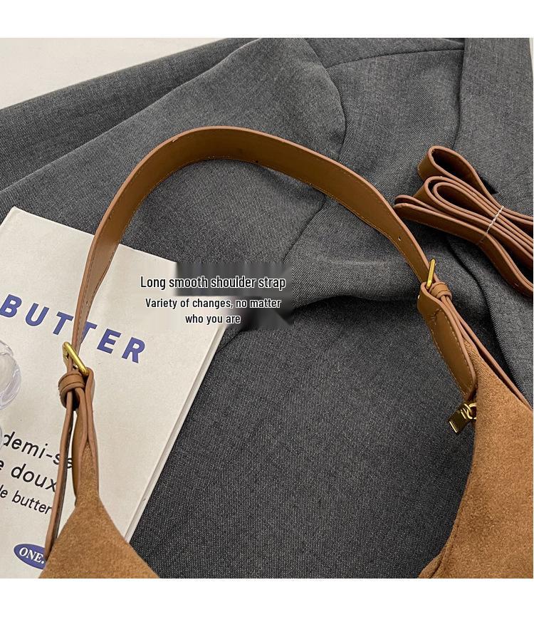 2023 Матовая Ретро Женская Сумка Через Плечо - Большая Вместимость, Универсальная Сумка-Тоут на Осень/Зиму для Поездок на Работу.