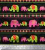 Japan Crepe Satin Fabric Geometric Shapes,Stripe & Elephant Kids Printed Fabric 1 Metre 42 Inch