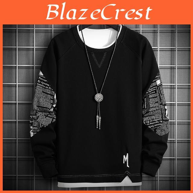 Sweatshirt Single Men Road Crewneck Spring Harajuku Oversized Japanese Streetwear Black Hoodie Men Sweatshirts Hoodies Male