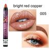 2 In 1 Waterproof Eyeshadow Pen Bungee Stick Lip Makeup Pencil Glitter Shimmer Long-lasting Lipstick, 005, 1 Piece
