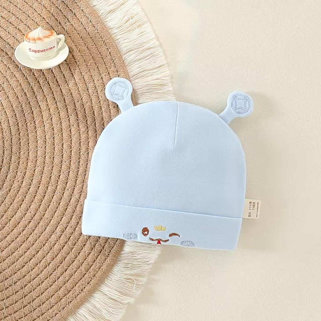 Pure Cotton Double Layer Newborn Hat for 0-3 Months, Suitable for Autumn/Winter
