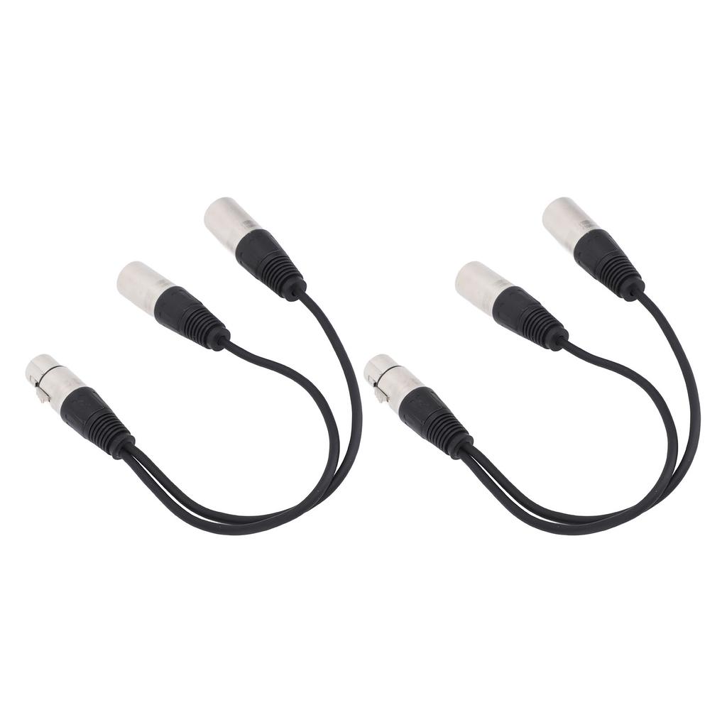 XLR Splitter Cable 3Pin XLR Female To Dual XLR Male Y Cable Plug and Play for Studio Stage Mixer