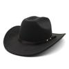 Men'S And Women'S Classic Woolen Hat Flat-Brimmed Jazz Top Hat British Gentleman'S Felt Hat