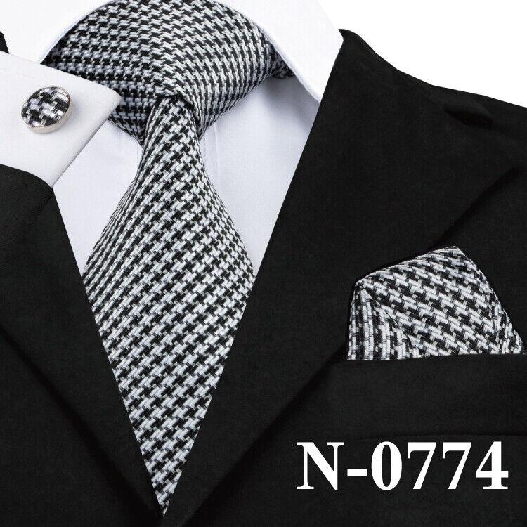 Hi-Tie Fashion Mens Wine-Red Paisley Necktie Hanky Cufflinks for Business Wedding