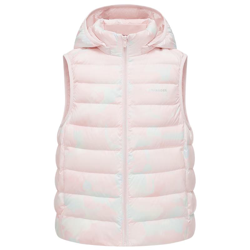 Tanboer Kids Lightweight Duck Down Vest with Detachable Hood