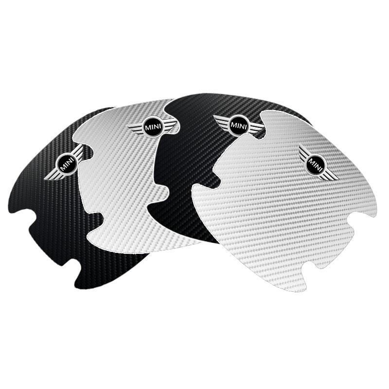 4 шт. Защитная наклейка на ручку двери автомобиля Эмблема Автостайлинг Для Mini Cooper One S Clubman R50 R53 R56 R60 F55 F56 R57 R58 R59