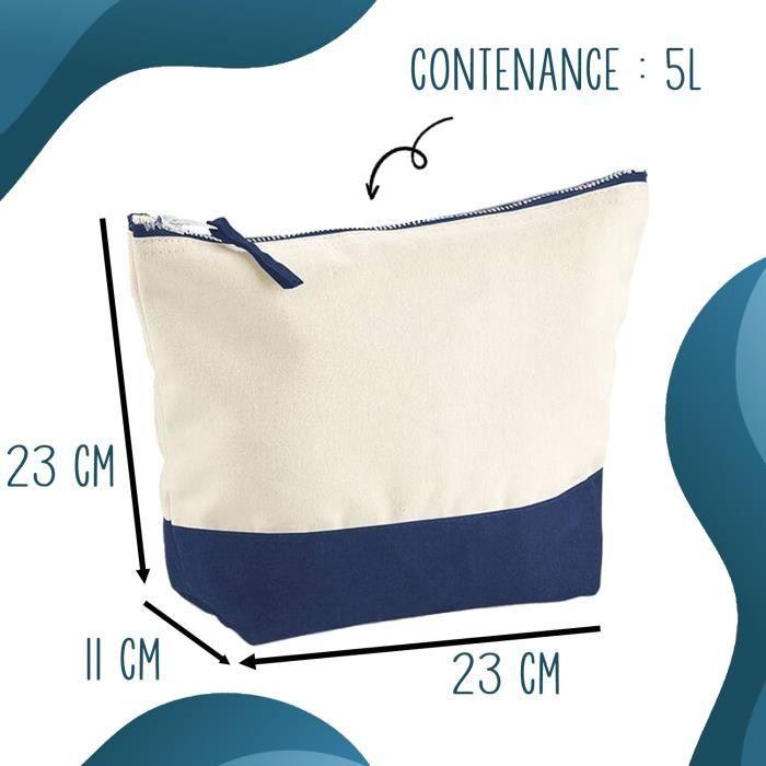 Trousse de maquillage - PLANETEE - Dominique ça n'existe pas - Grand format - Coton - Impression HD (Fabriquée en France)