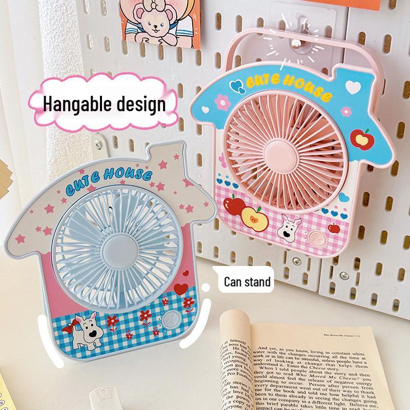 Chic Cabin-Style USB Desktop Fan: Stylish, Portable Mini Fan for Women