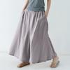 Women's Fashion Spring And Summer All-match Comfortable Solid Color Elastic Waist Cotton Linen Trousers