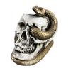 Украшение Череп Змеи Фигурка Голова Скелета Змеи Жуткое Светящееся Хэллоуинское Украшение Украшение Голова Мумии для Декора Офисного Стола