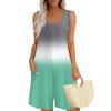 Womens Casual Sleeveless Jumpsuit Tank Top Jumpsuit Shorts Rompers With Pockets
