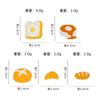 New food bread metal brooch personalized clothing accessories, cute brooch gourmet omelette brooch buckle