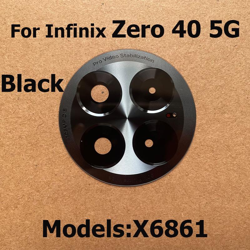 For Infinix Zero 40 5G Back Camera Glass Lens Rear Camera Glass Cover With Glue Sticker Repair Replacement Parts X6861
