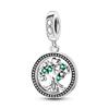 Silver Plated Green Series Avocado Pendant Four-leaf Clover Charms Beads Fit Original  Bracelet Women Jewelry