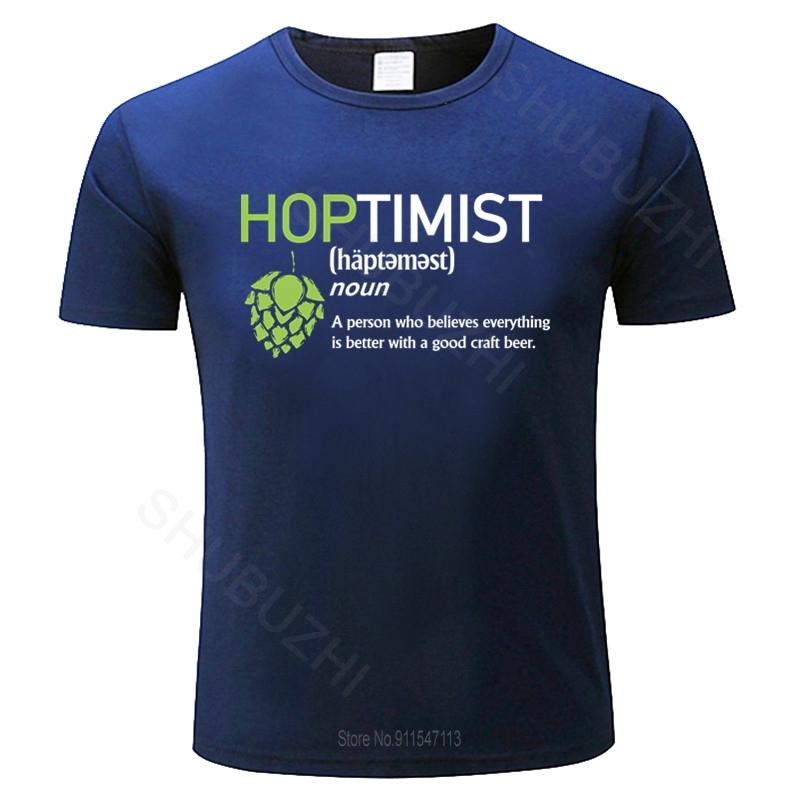 Hoptimist Definition Black T-Shirt for Brewer and Craft Beer Lover New Popular Famous Brand O Neck TShirt drop shipping