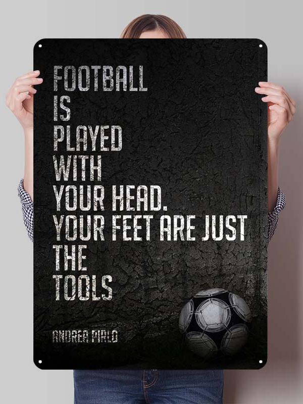 Андреа Пирло Футболист Металлические Постеры Настенное Искусство Фресок Металлическая Жестяная Табличка на Заказ для Украшения Стены Ретро Декор