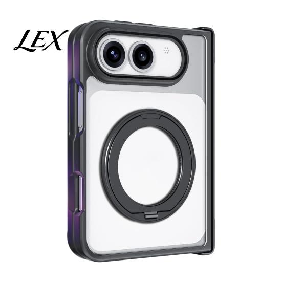 Scratch Resistant Mobile Cover Magnetic Foldable Case for iPhoneDuo, Full Hinge Protection, Rotating Lightweight Pocket-friendly Kickstand,