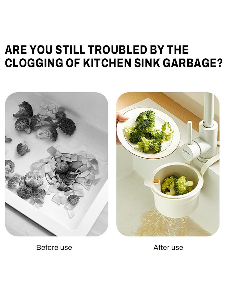 1 шт. Креативная подвесная корзина-сито для раковины, открывающаяся нижняя крышка, быстрое сливание, фильтр для кухонных отходов, многофункциональная, съемная