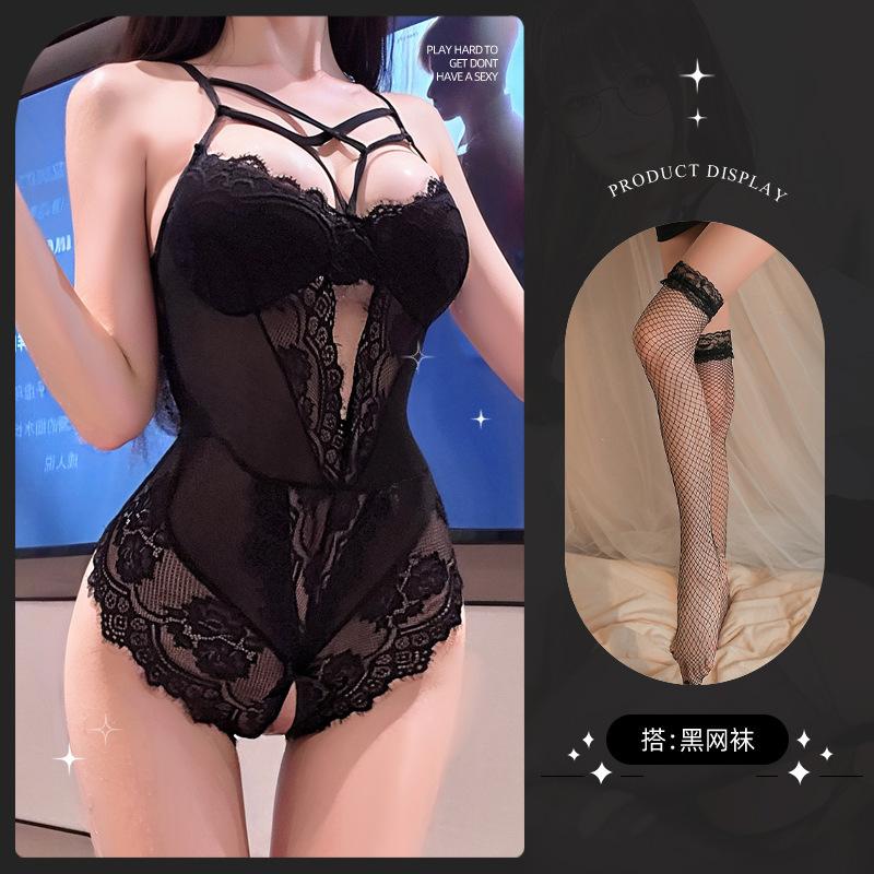Sex Underwear Sexy Uniform Seduction Pajamas Pure Desire Small Breasts Show Big Backless Butterfly Siamese
