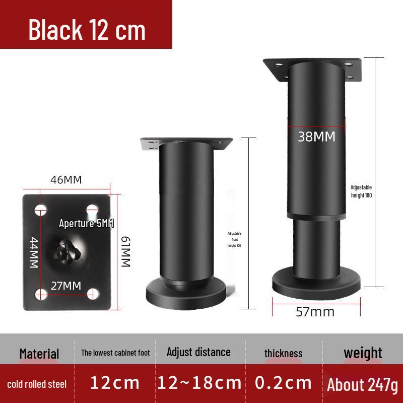 Adjustable Furniture Legs: Coffee Table, Sofa, TV Cabinet, Bed, and Telescopic Support Legs.