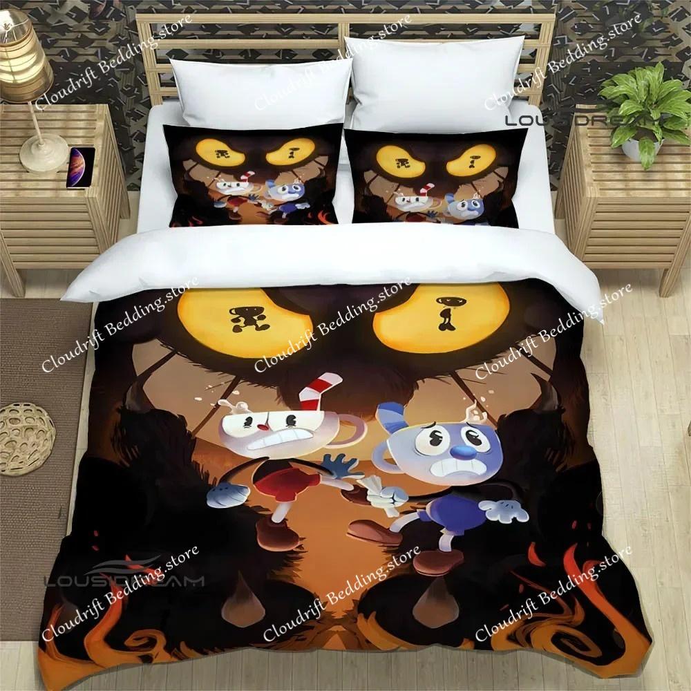 Cuphead Cartoon Printed Bedding Sets Exquisite Bed Supplies Duvet Cover Set Comforter Luxury Fashion Polyester Quilt Cover